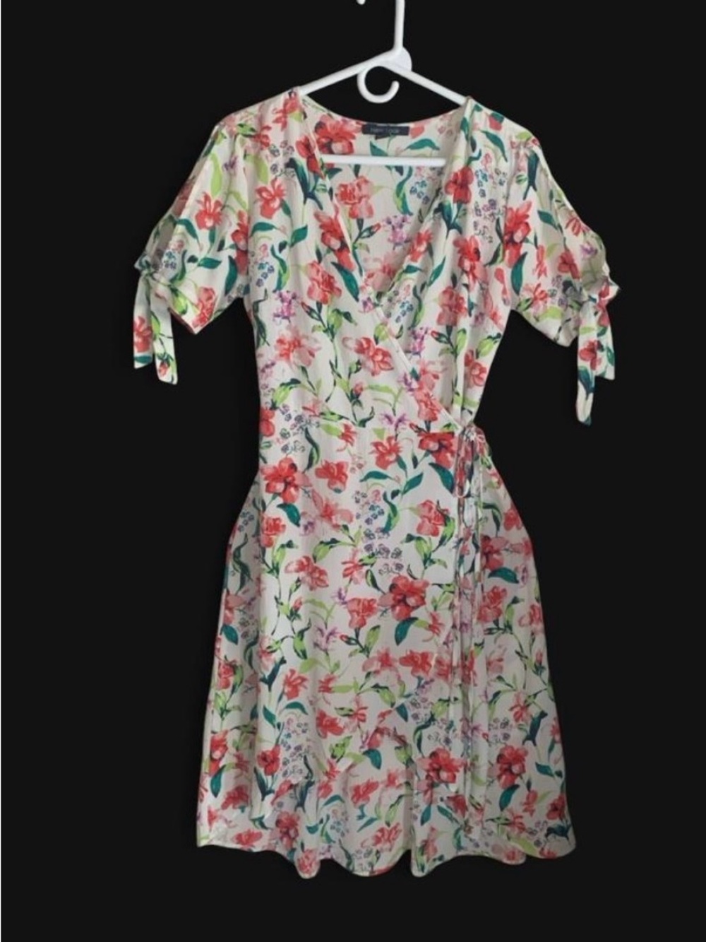New Look Midi Wrap kimono colorful dress large fairy coquette feminine Boho glam